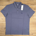 CP Company Stretch Piquet Striped Collar Polo Shirt in Lavender Violet